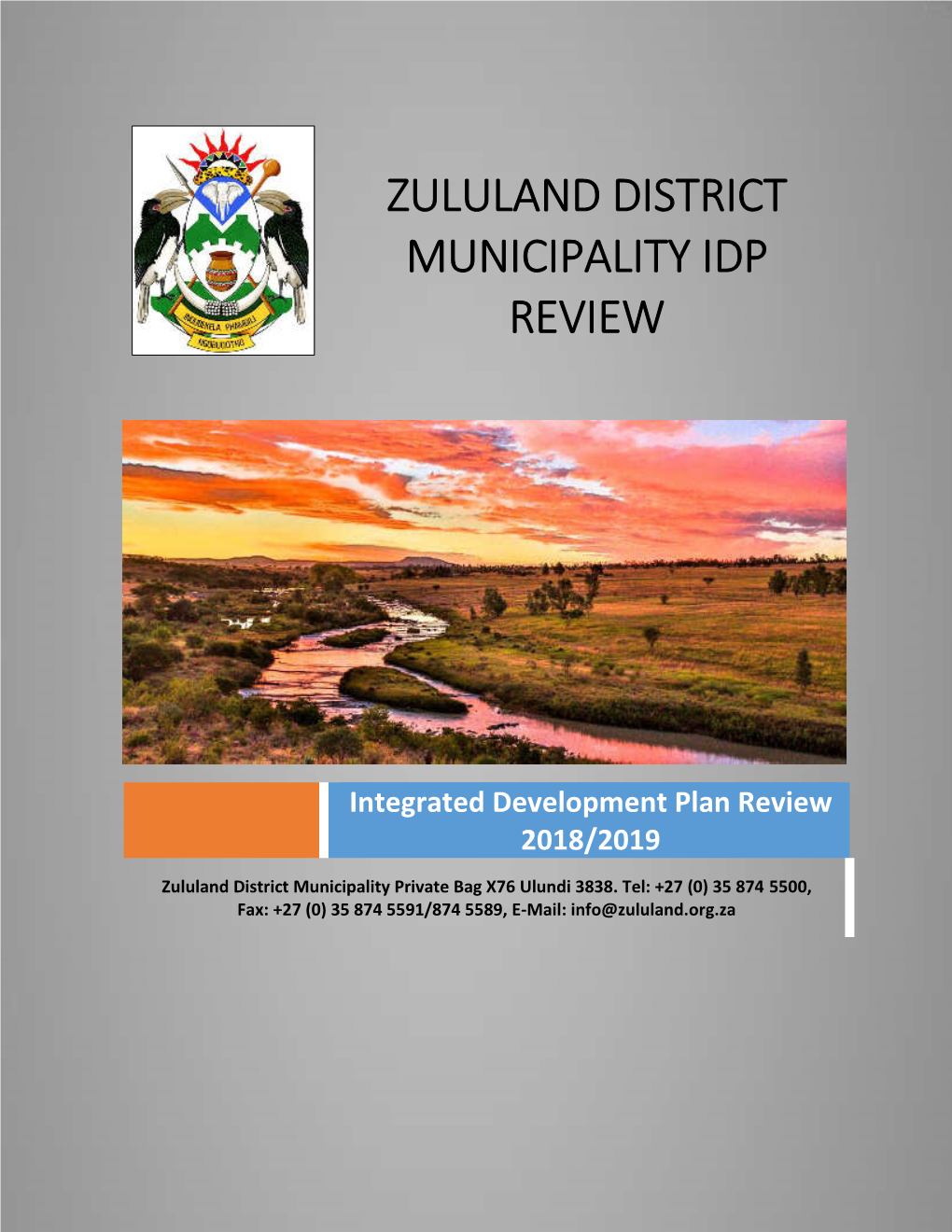 Zululand District Municipality Idp Review