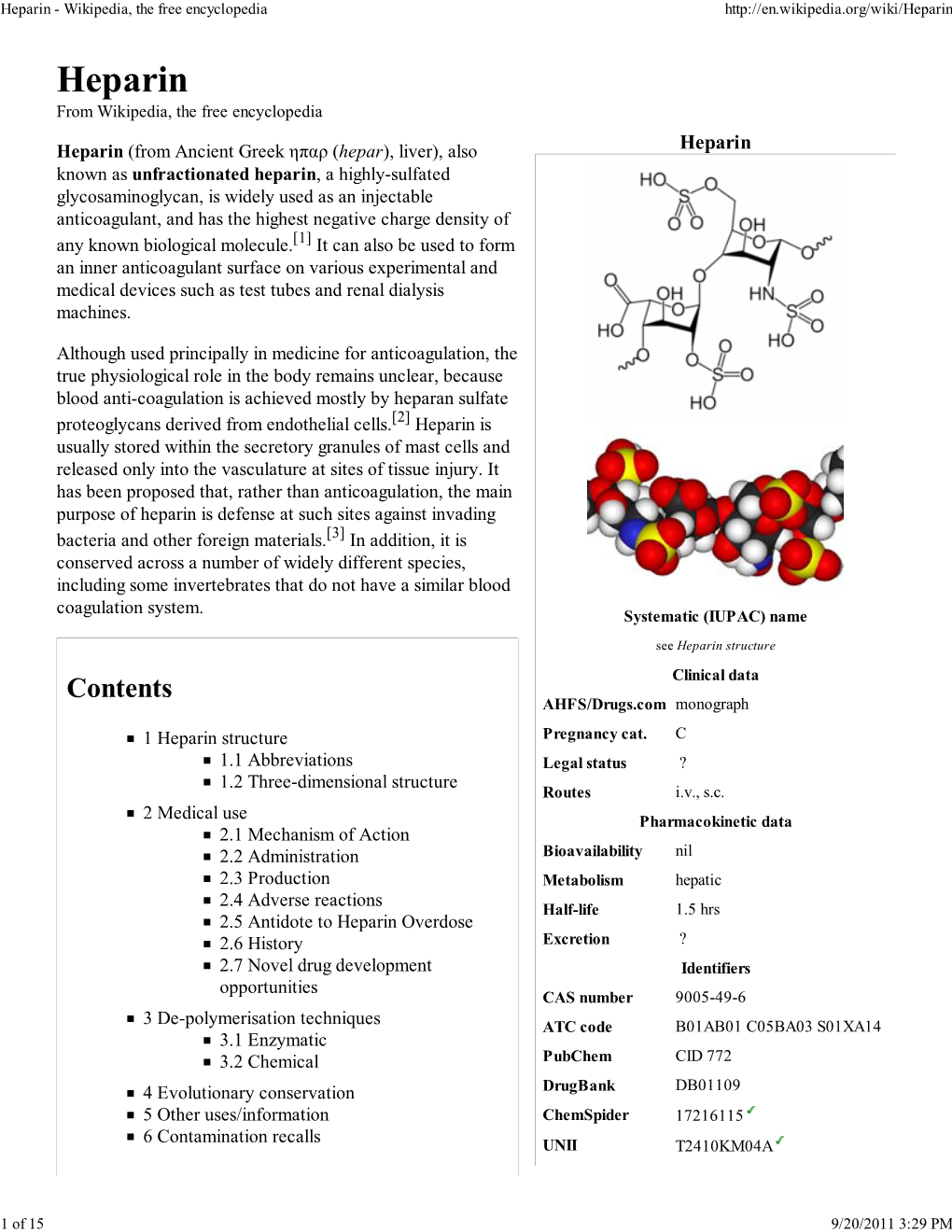 Heparin - Wikipedia, the Free Encyclopedia