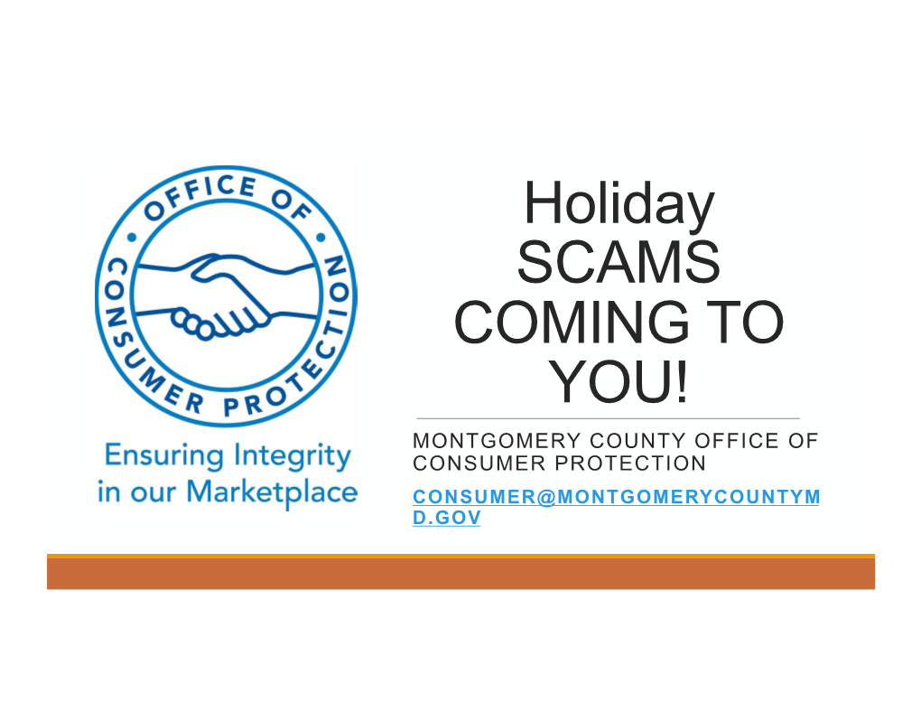 Holiday Scams November 2020.Pptx