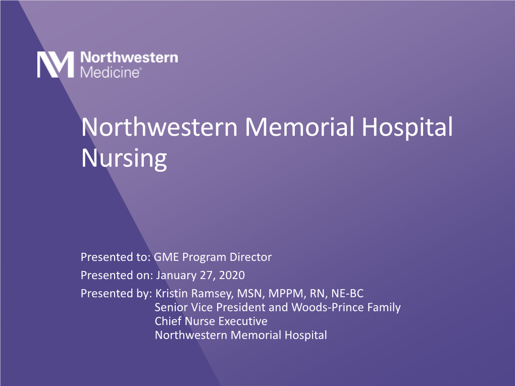 NMH Nursing Professional Development Pathway Overview