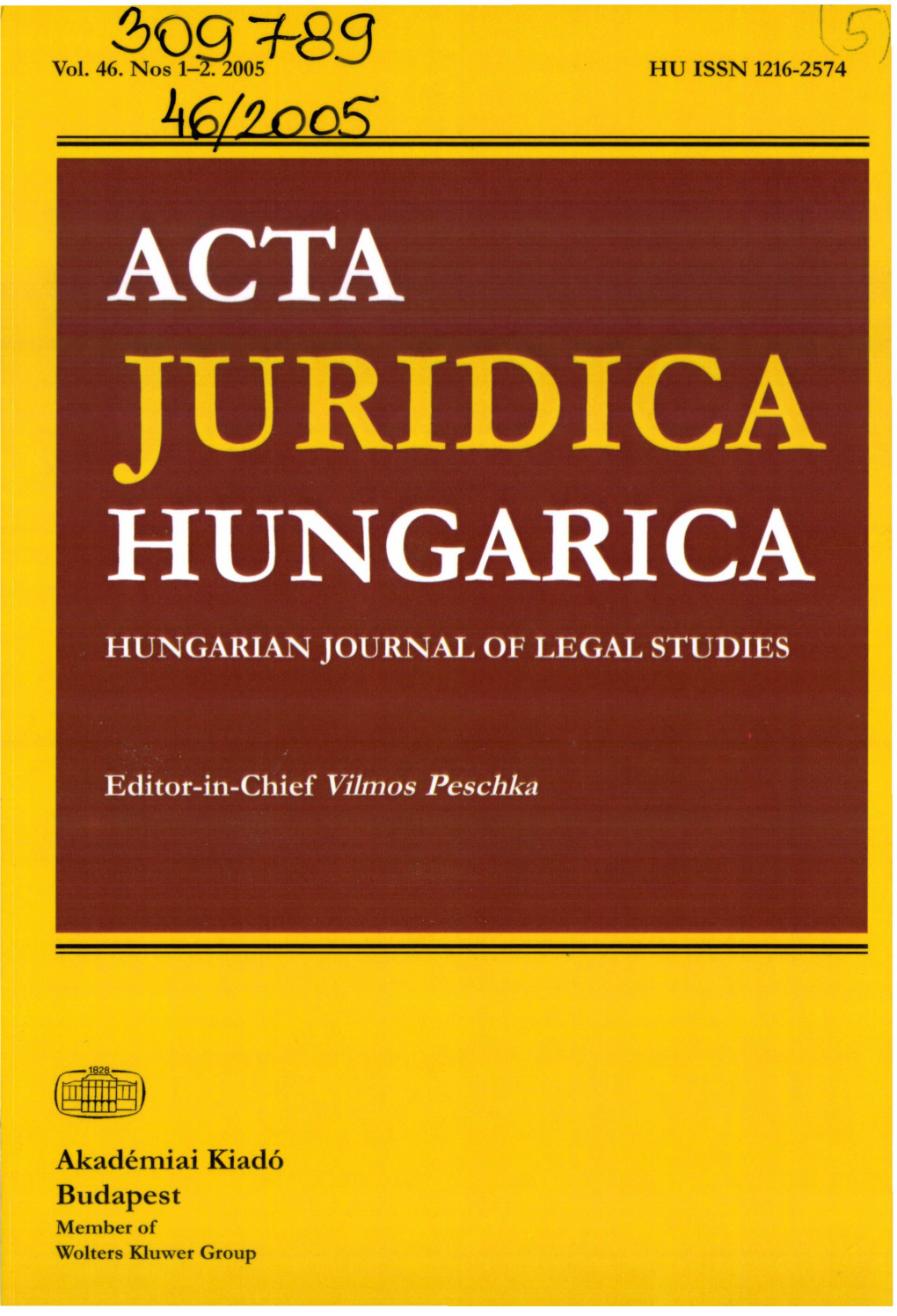 Acta Juridica Hungarica