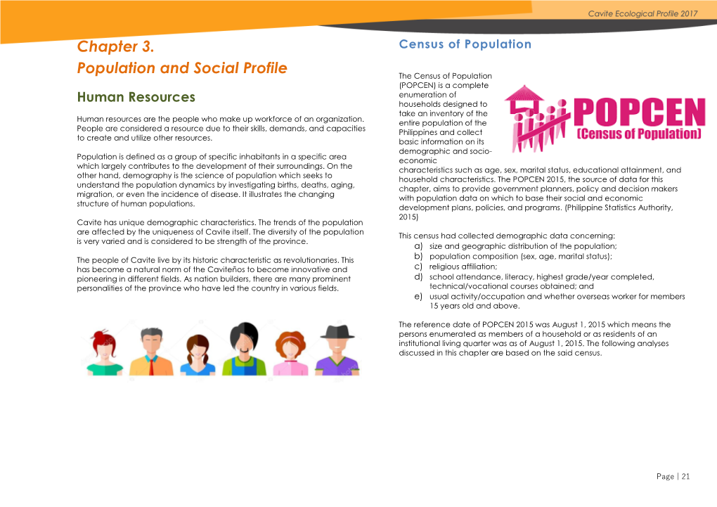 Chapter 3. Population and Social Profile
