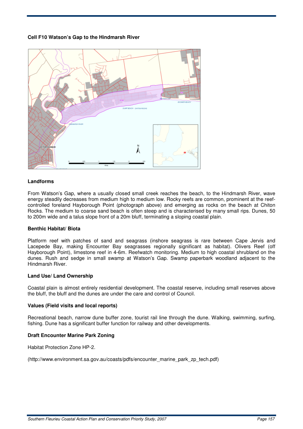 Cell F10 Watson's Gap to the Hindmarsh River L Andforms From