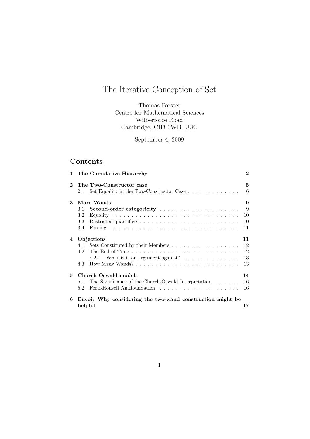 The Iterative Conception of Set