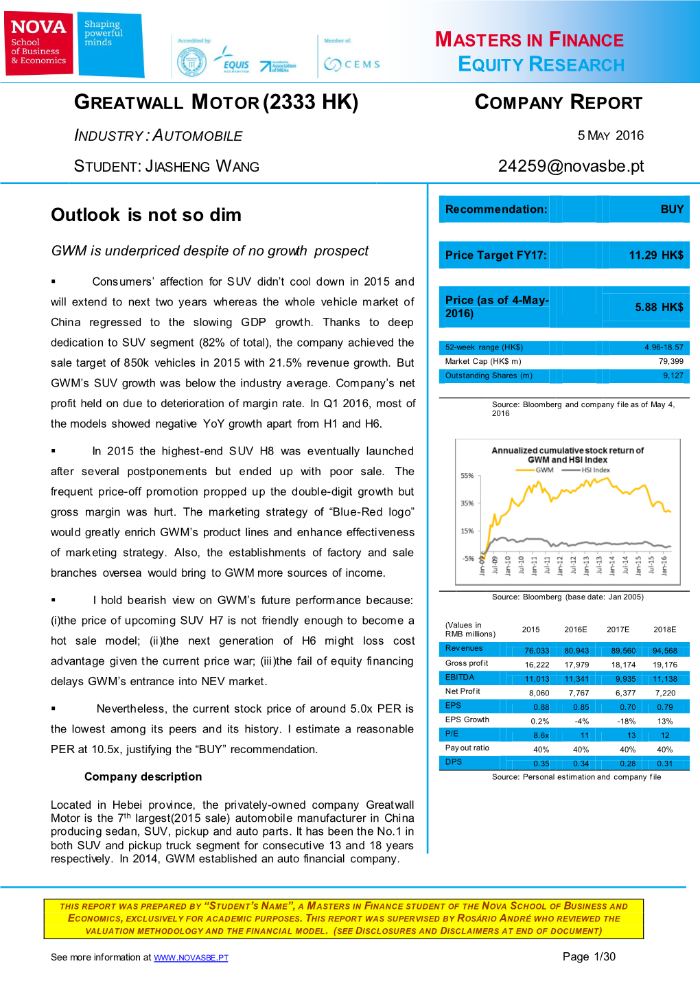 Outlook Is Not So Dim Recommendation: BUY