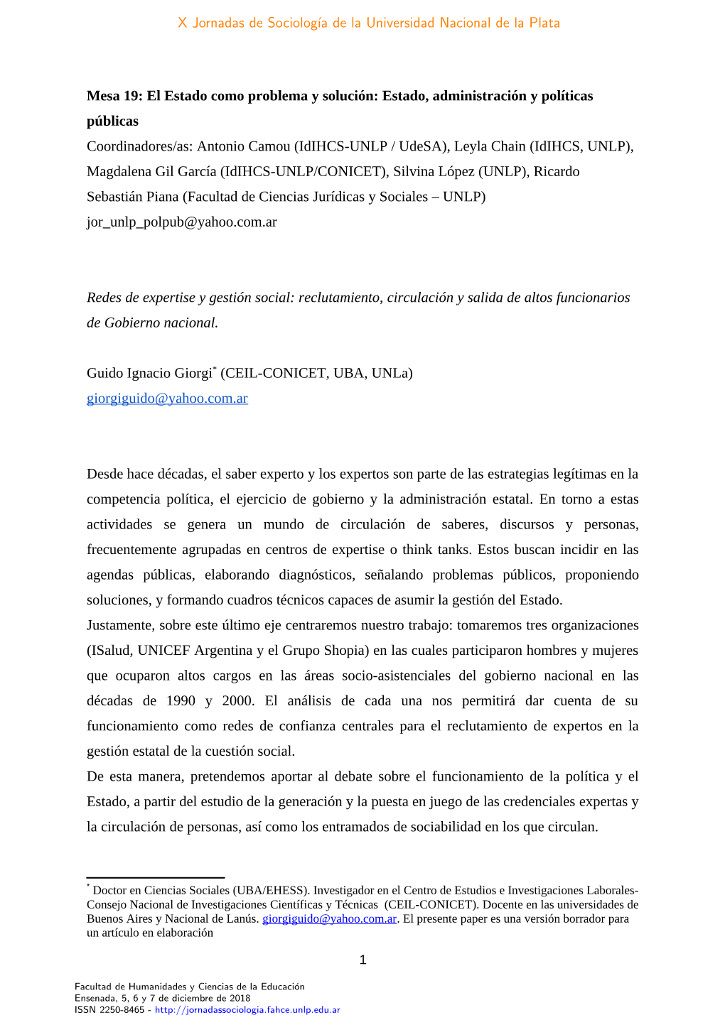 Estado, Administración Y Políticas Públicas Coordinadores/As