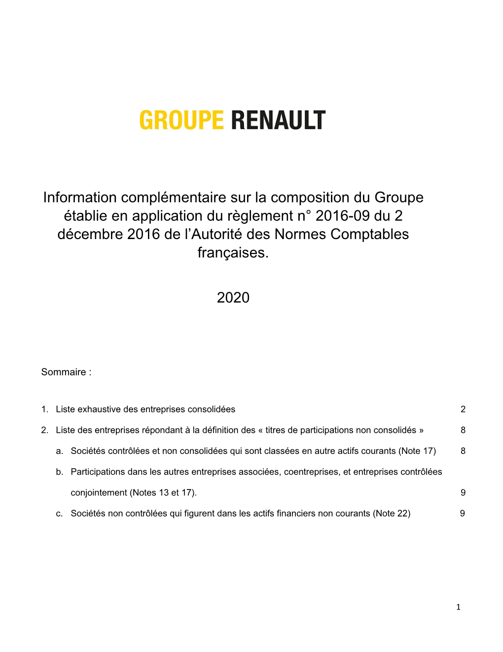 Information Complémentaire Sur La Composition Du