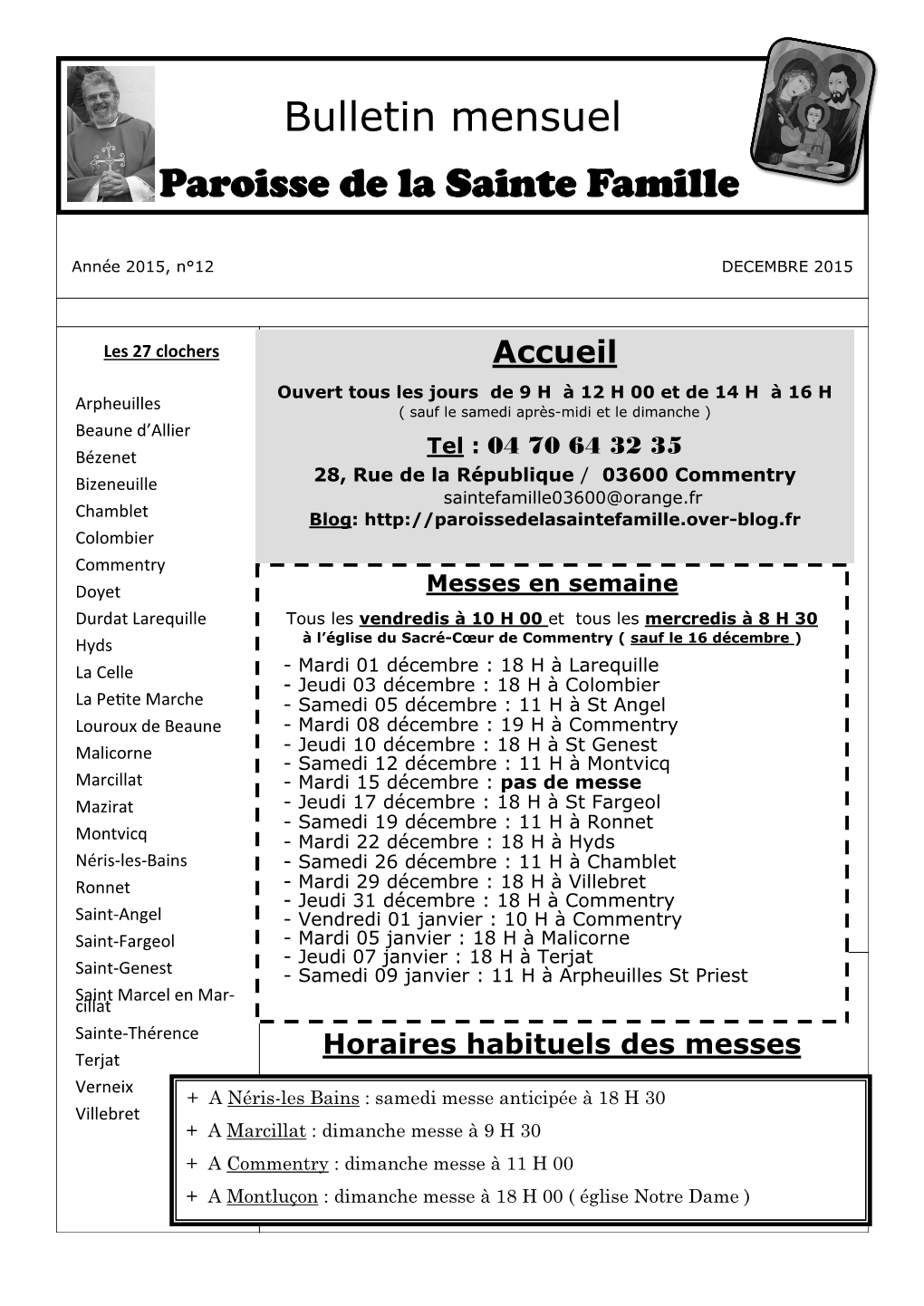 Bulletin Mensuel Paroisse De La Sainte Famille