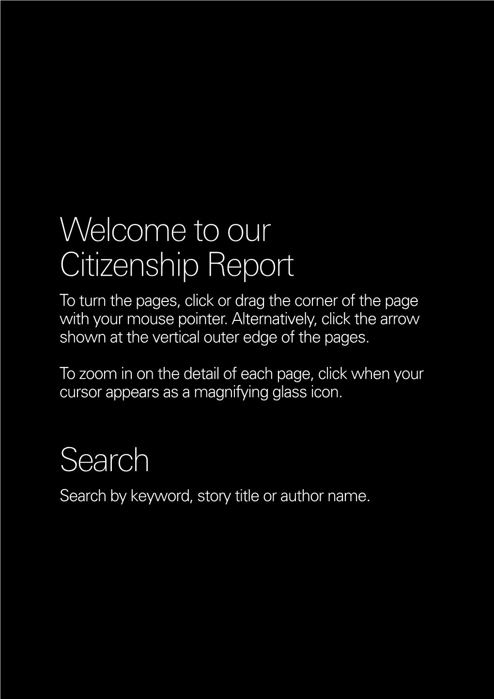 Welcome to Our Citizenship Report Search