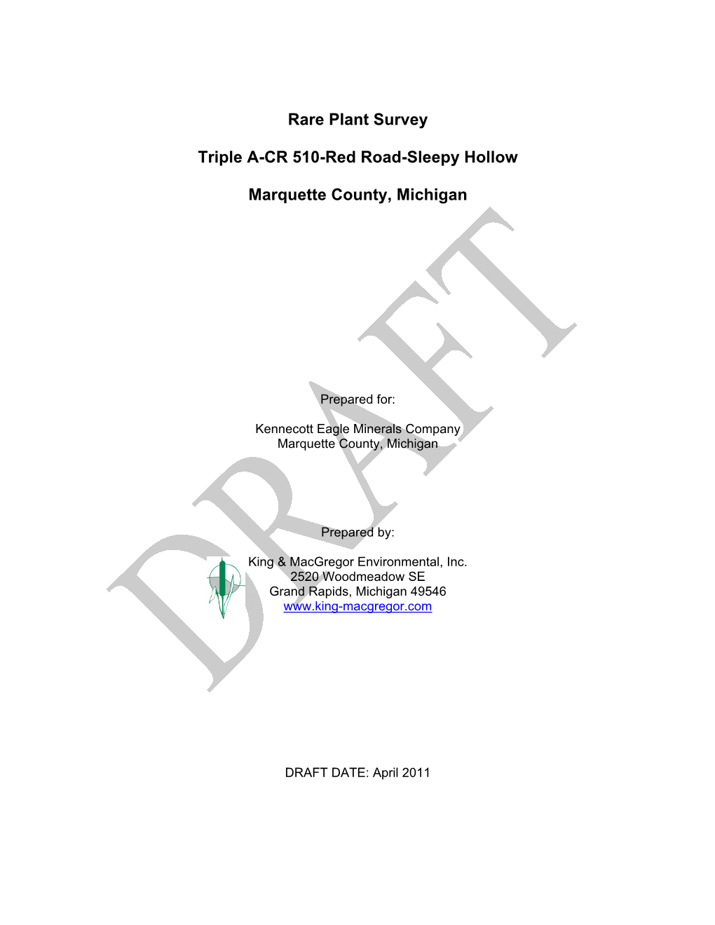 Rare Plant Survey Triple A-CR 510-Red Road-Sleepy Hollow