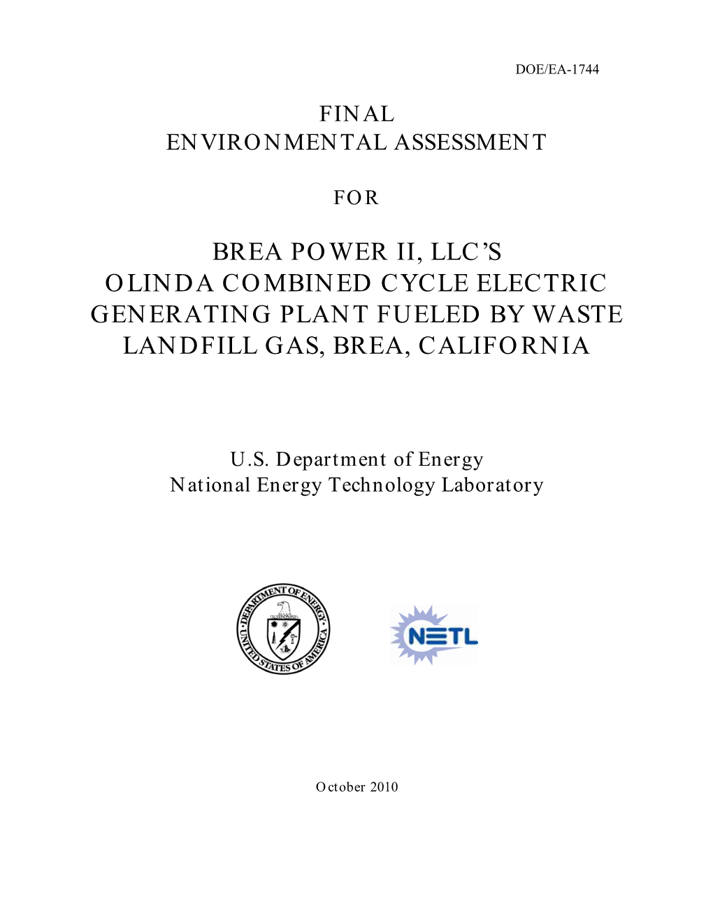 Brea Power Ii, Llc's Olinda Combined Cycle Electric Generating Plant Fueled by Waste Landfill Gas, Brea, California