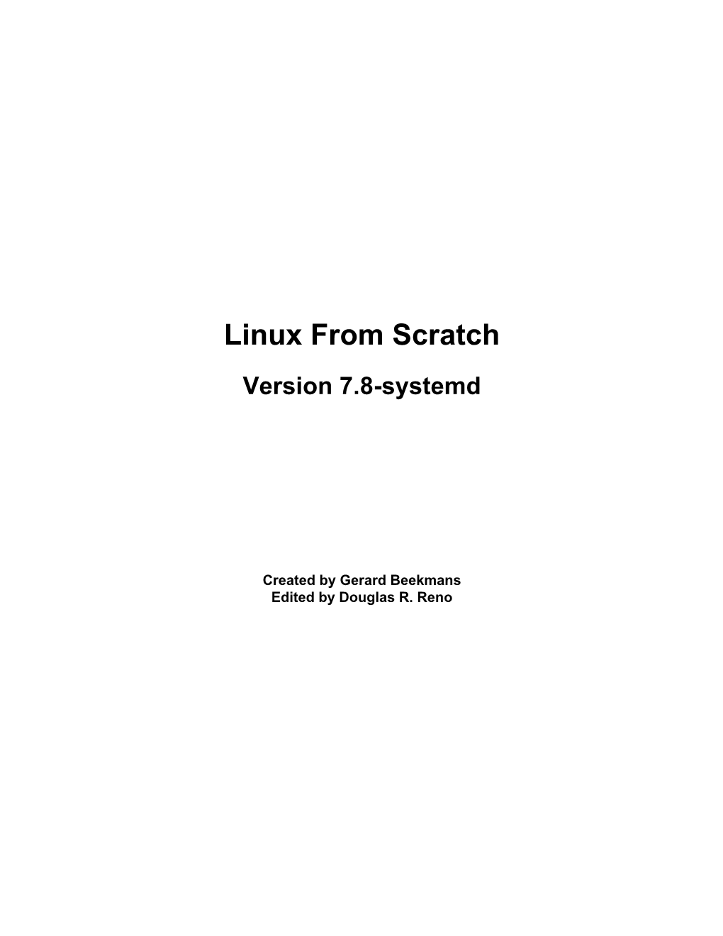 Version 7.8-Systemd