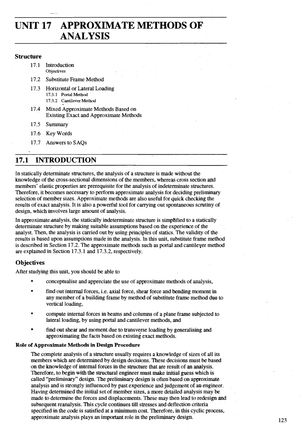 Unit 17 Approximate Methods of Analysis