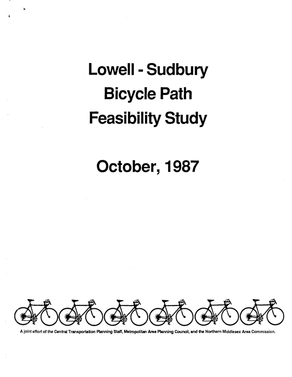 Lowell-Sudbury Bicycle Path Study