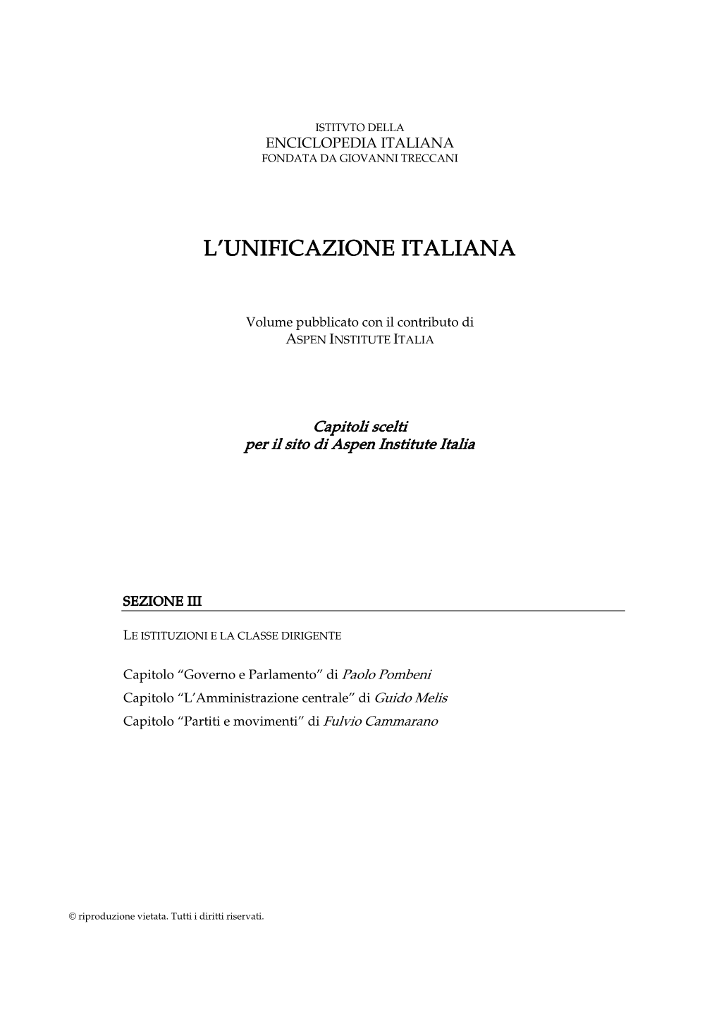 L'unificazione Italiana