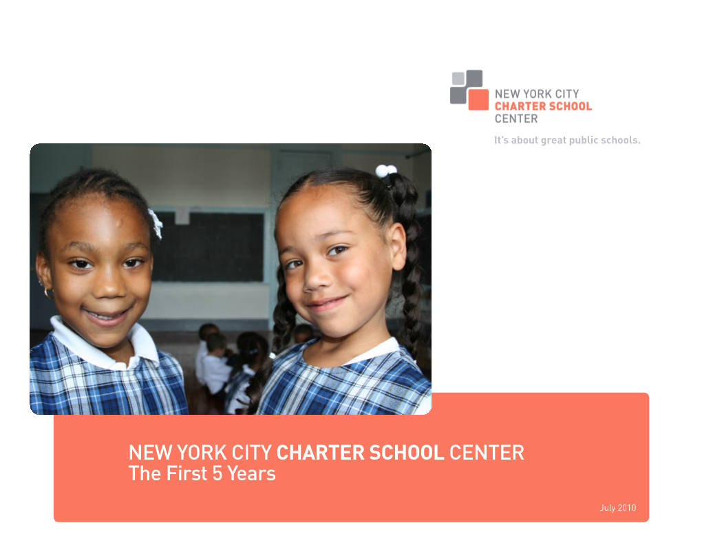 New York City Charter School Center the First 5 Years