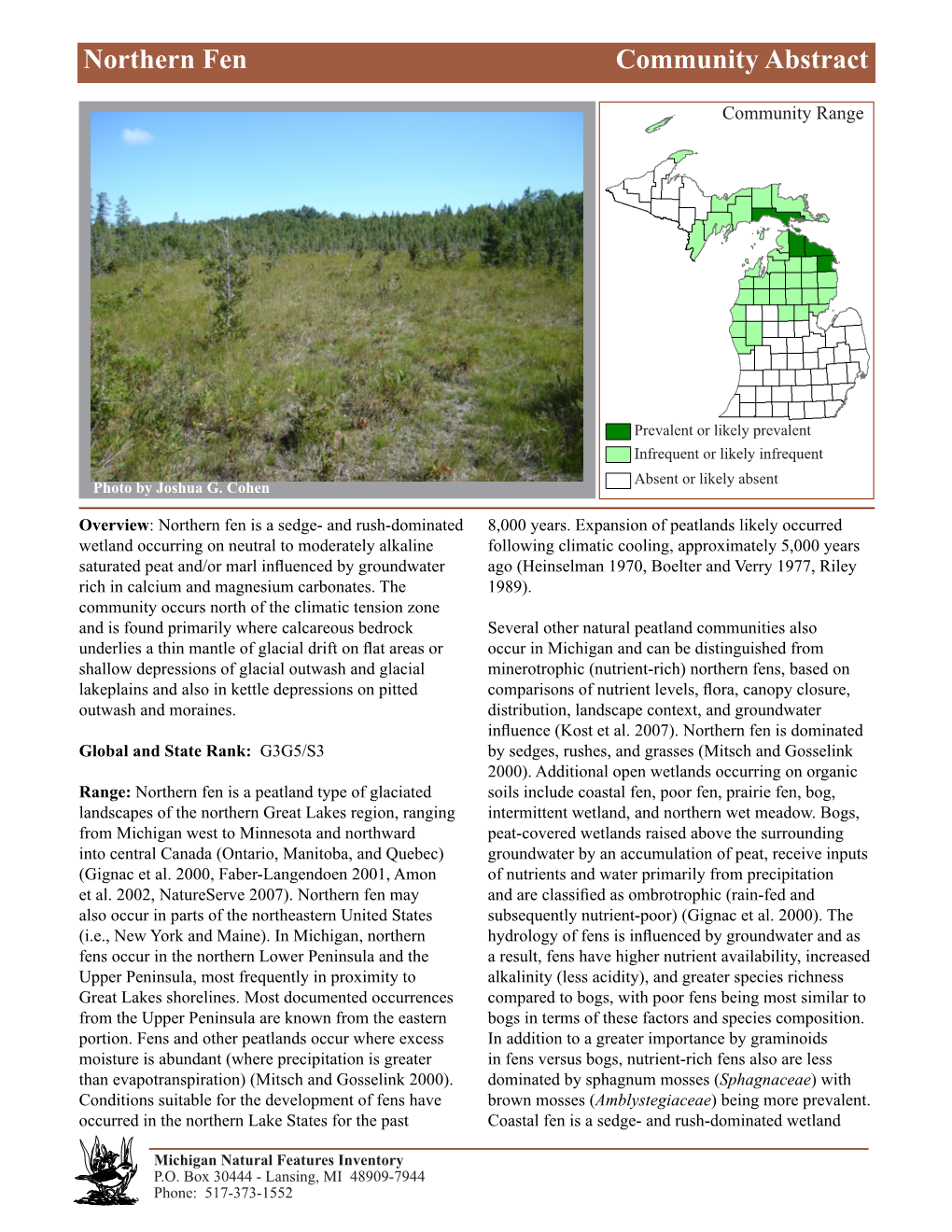 Northern Fen Communitynorthern Abstract Fen, Page 1