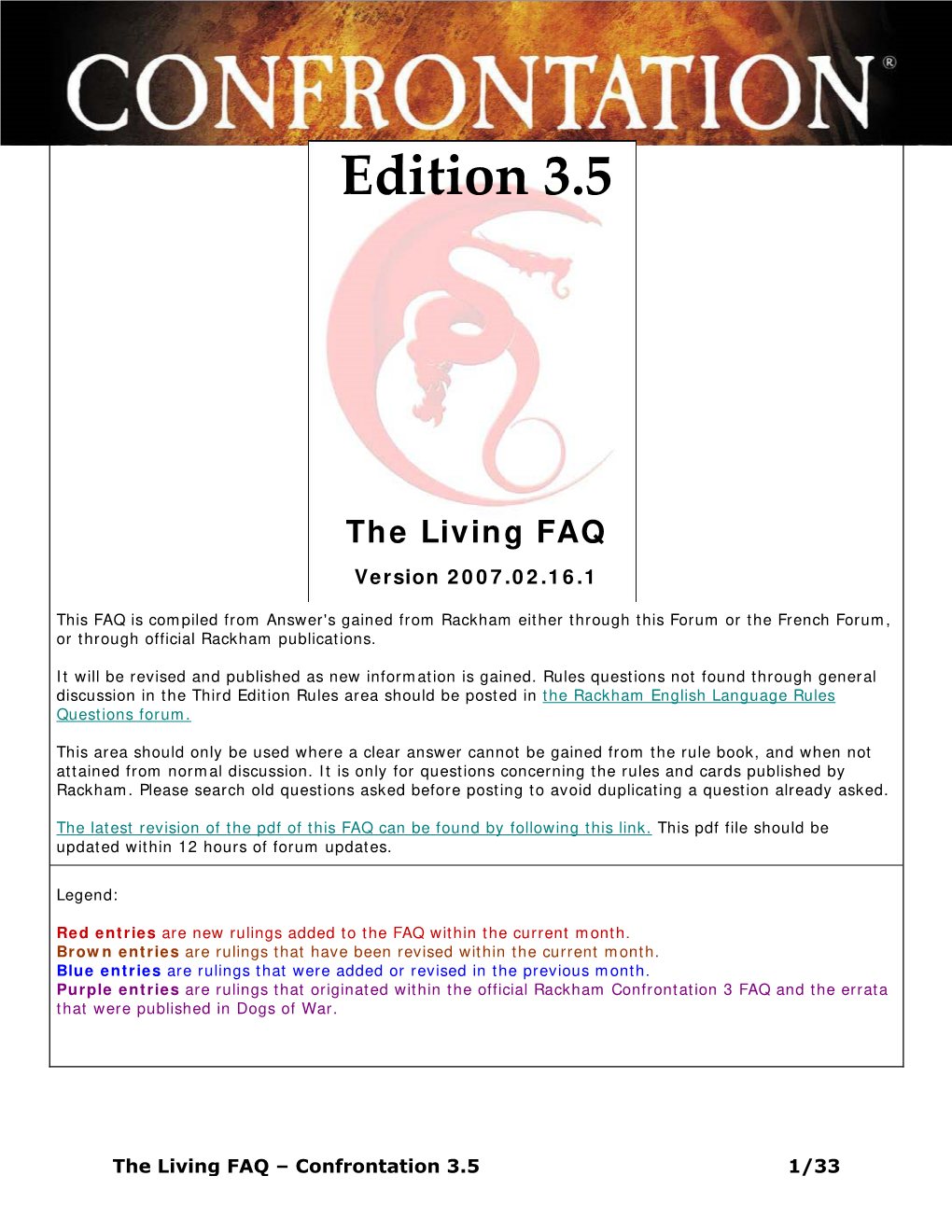 The Living FAQ