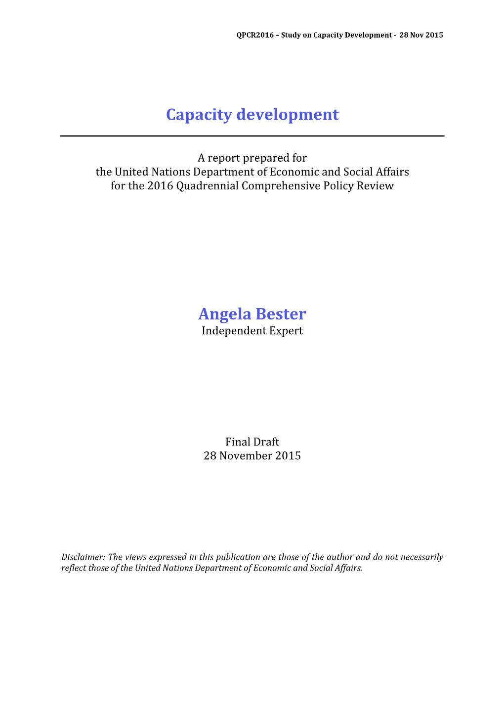 Capacity Development - 28 Nov 2015