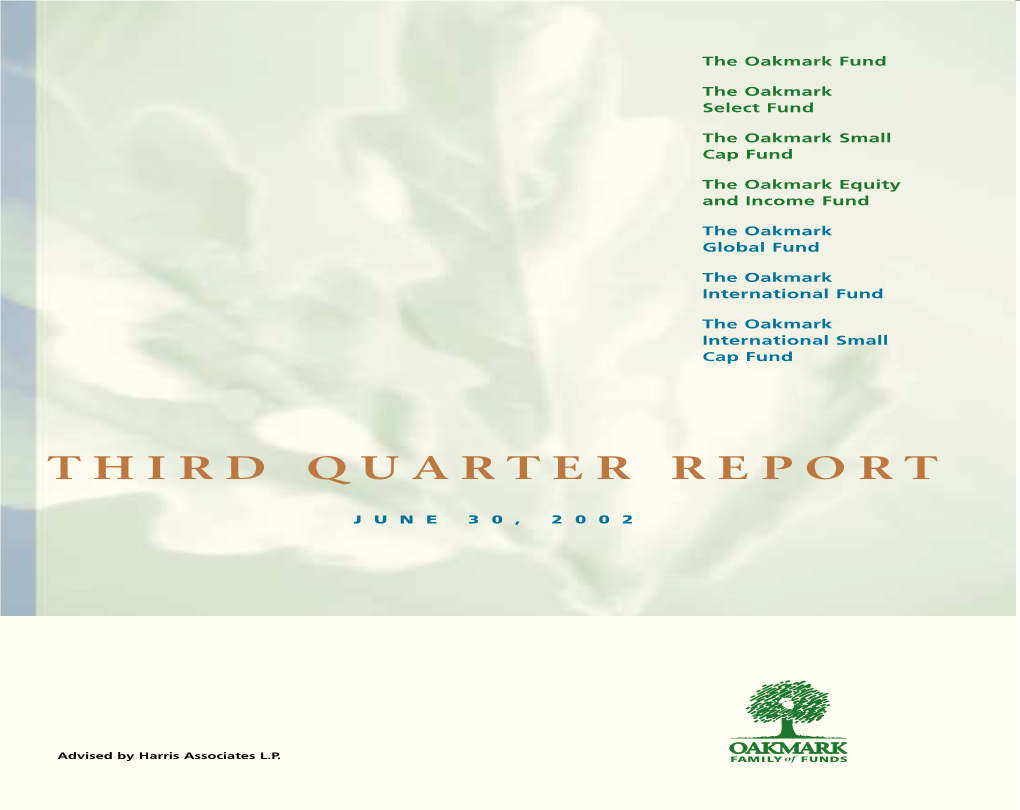 The Oakmark International Fund Shareholder Operations and Assistant Secretary Letter from the Portfolio Managers