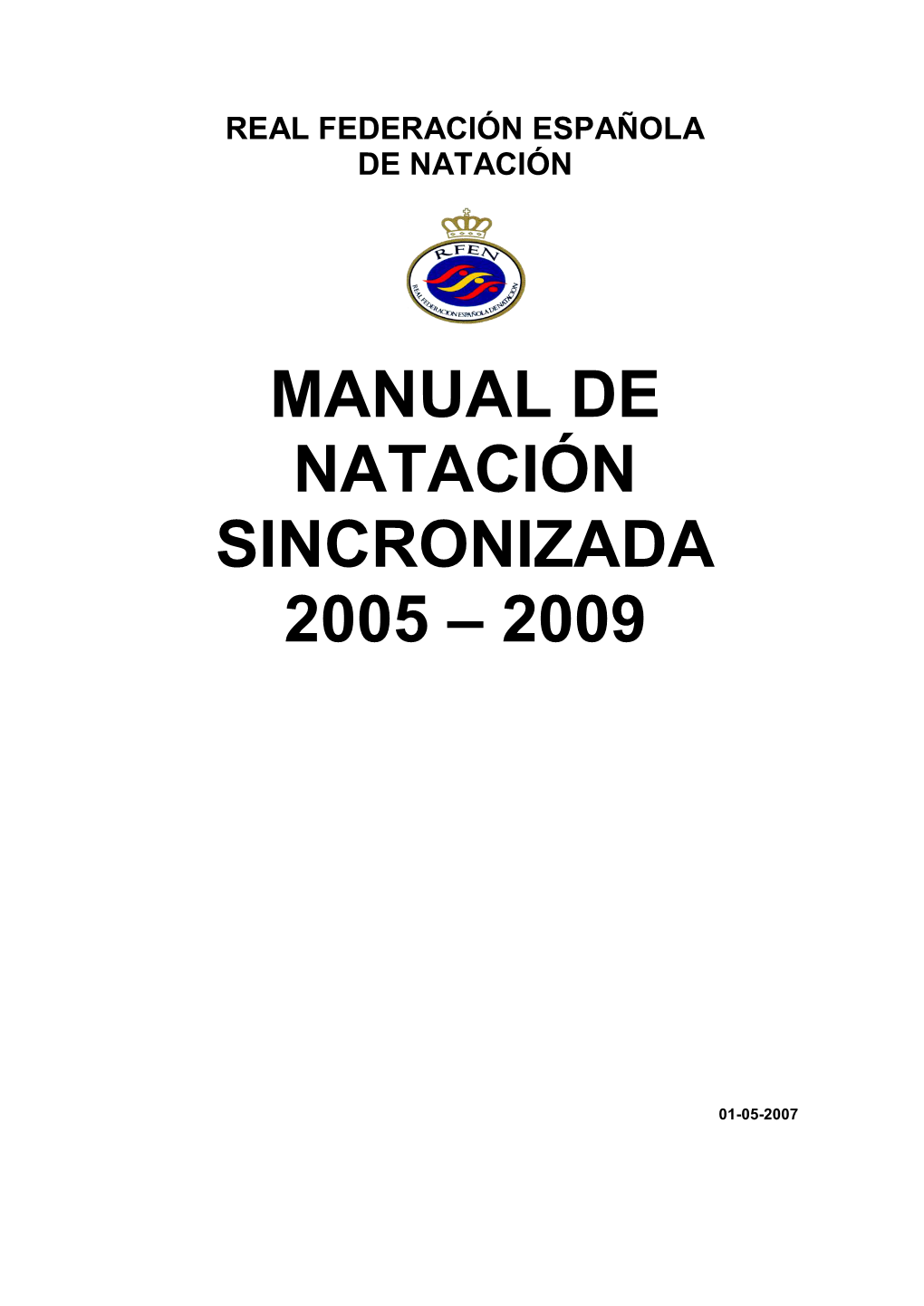 Manual De Natación Sincronizada 2005 – 2009