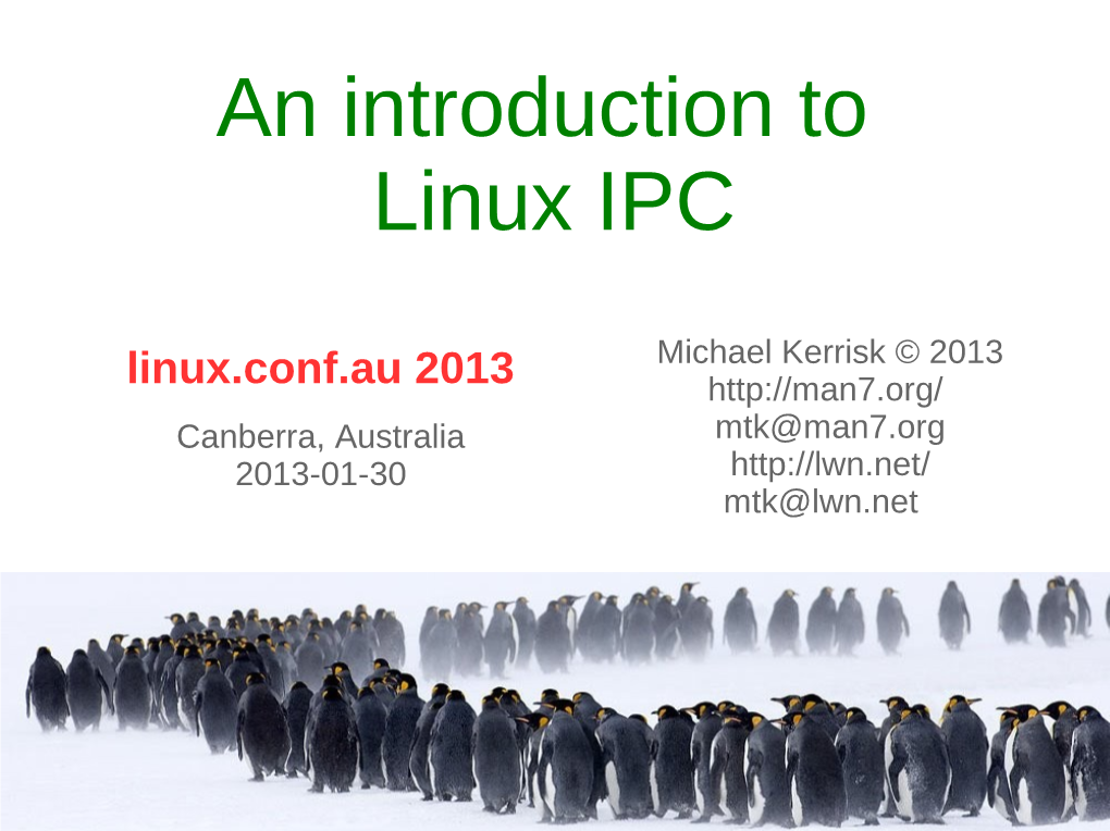 An Introduction to Linux IPC