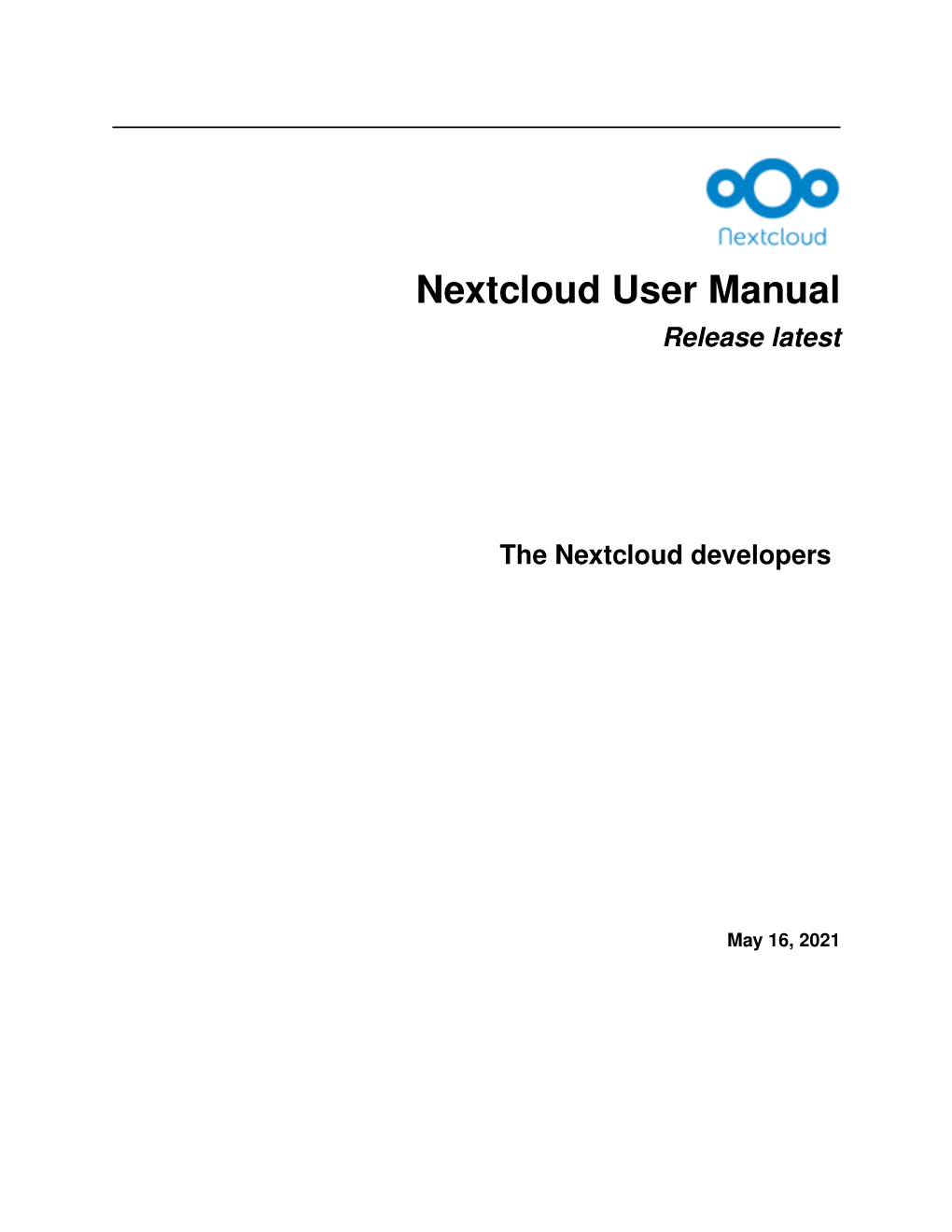 Nextcloud User Manual Release Latest