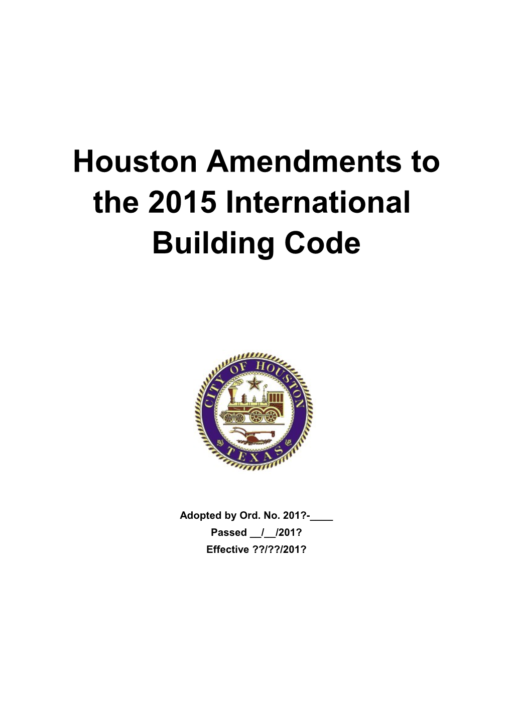 2006 Houston Building Code Chapter 1