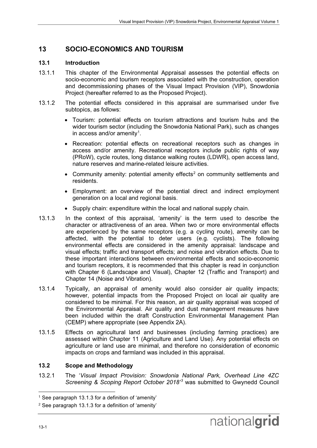 13 Socio-Economics and Tourism