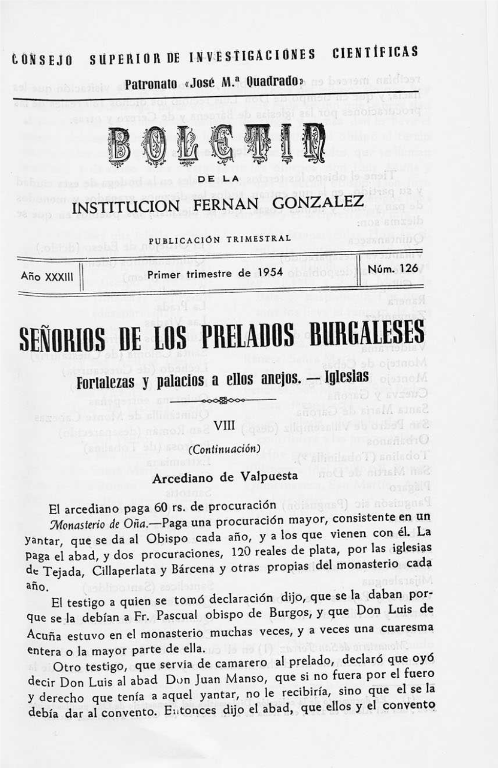 Señorios De Los Prelados Burgaleses