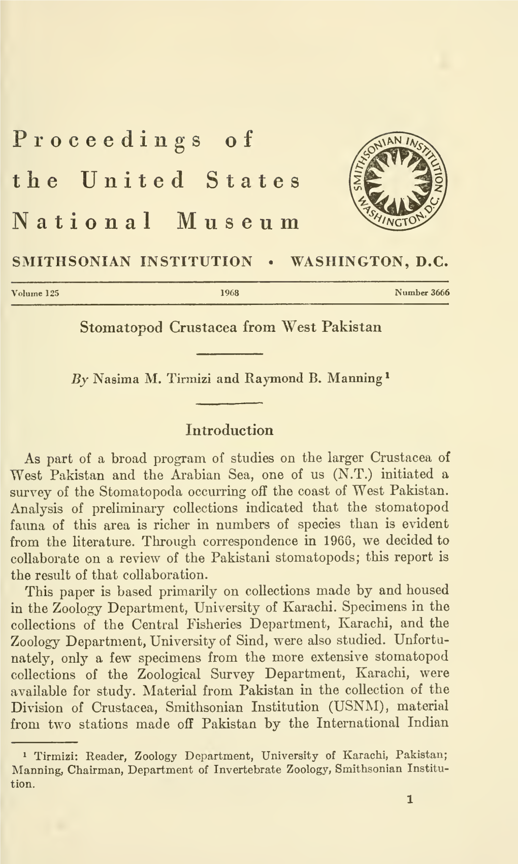 Proceedings of the United States National Museum