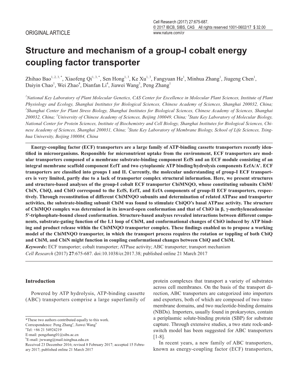 Structure and Mechanism of a Group-I Cobalt Energy Coupling Factor Transporter