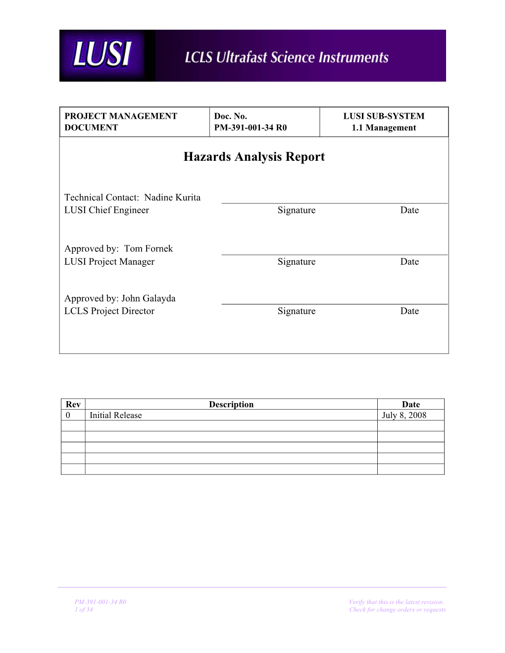 Hazards Analysis Report