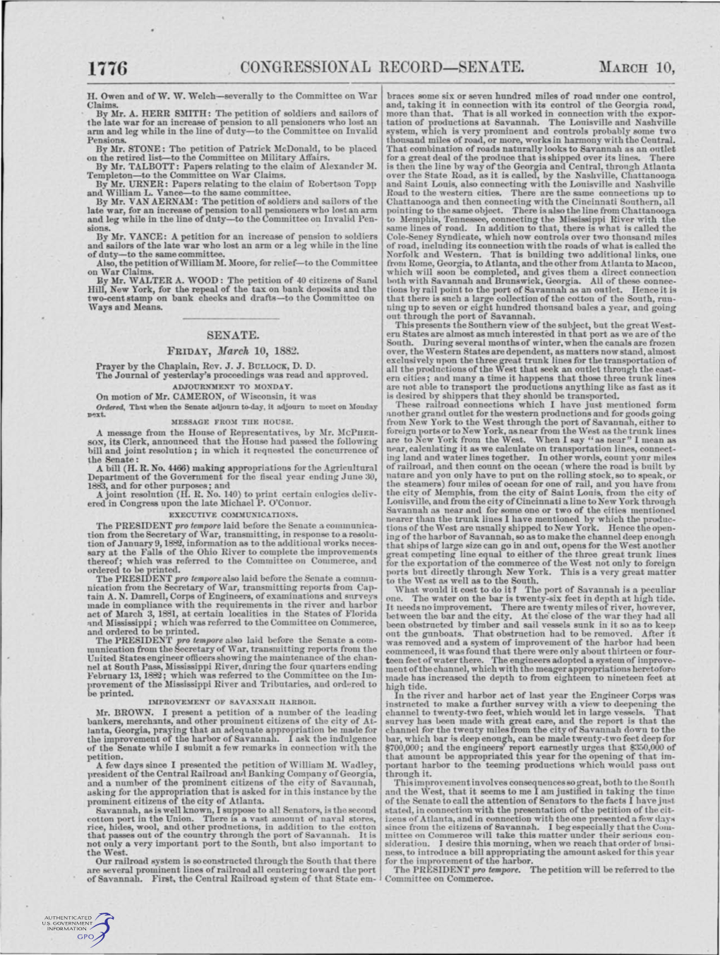 CONGRESSIONAL RECORD-SENATE. March 10