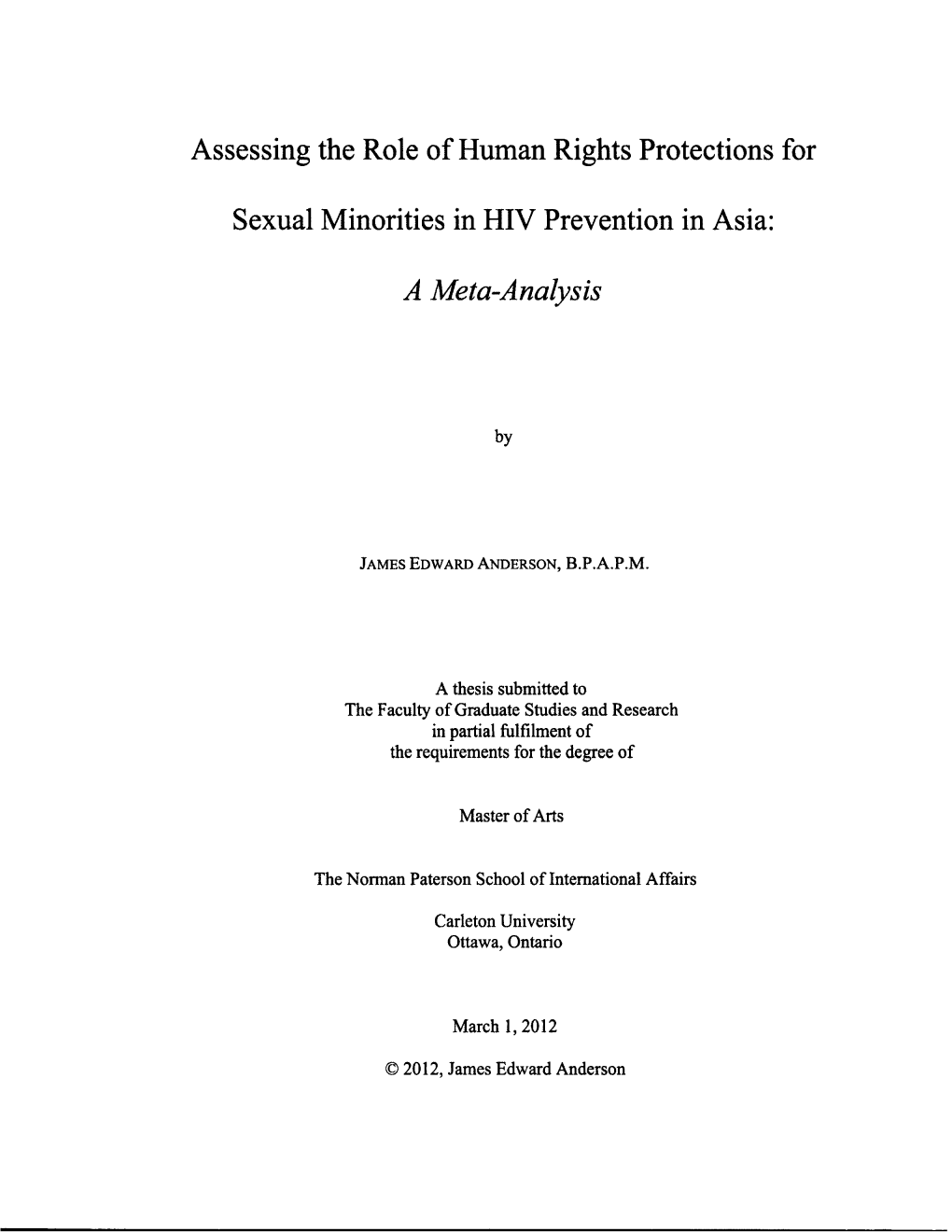 Assessing the Role of Human Rights Protections for Sexual Minorities in HIV Prevention in Asia