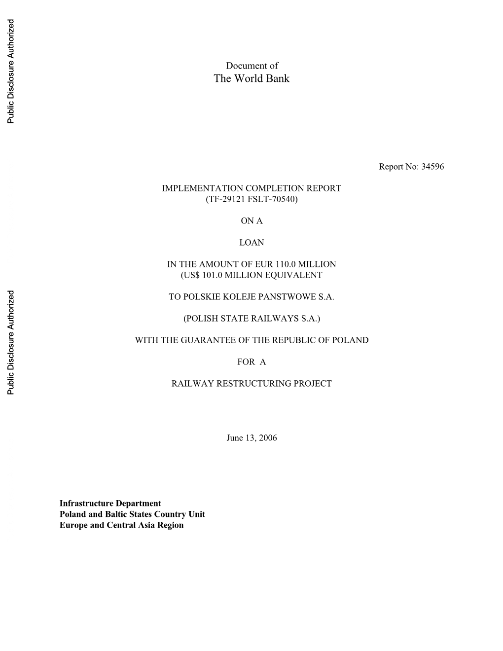 World Bank Document