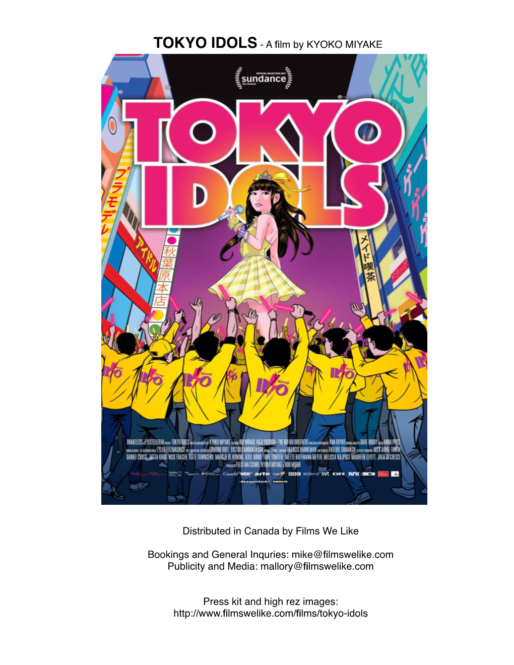 TOKYO IDOLS - a ﬁlm by KYOKO MIYAKE