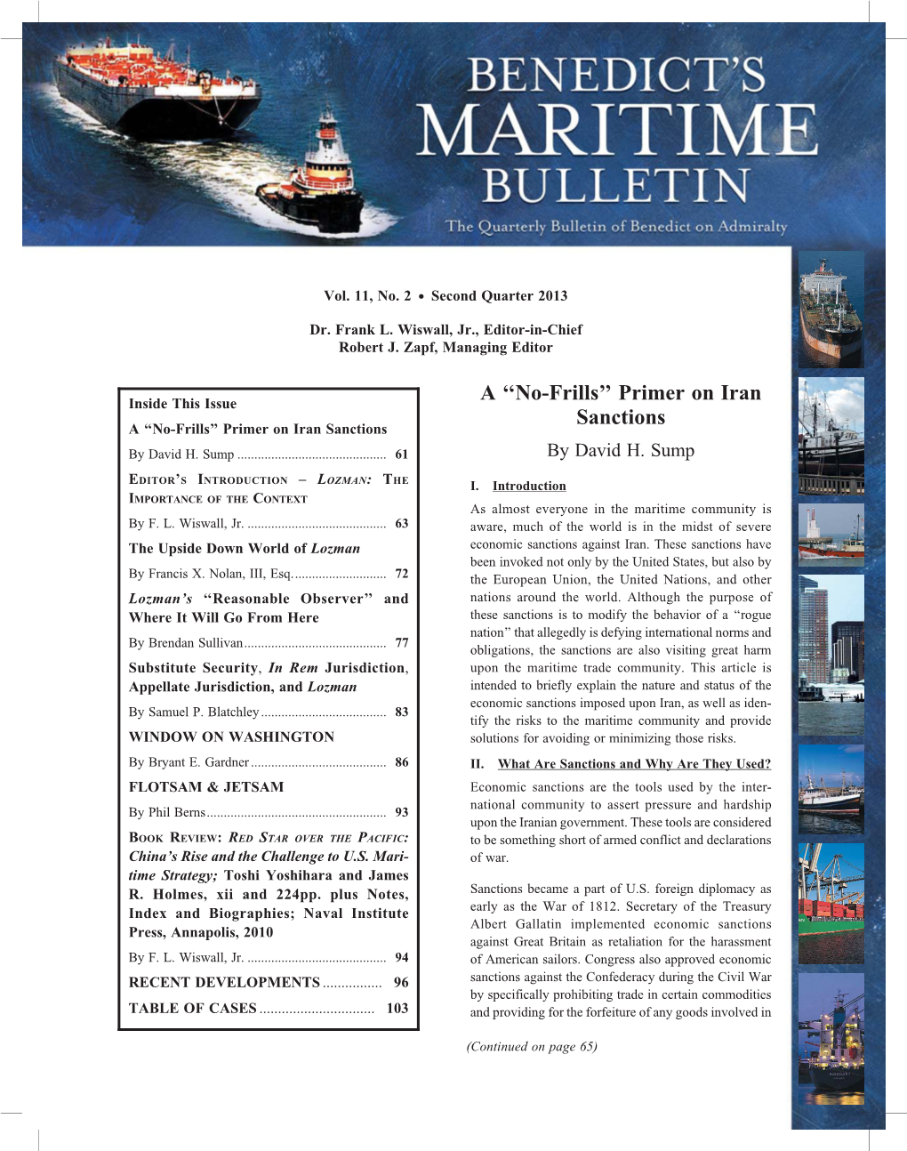 Benedict's Maritime Bulletin