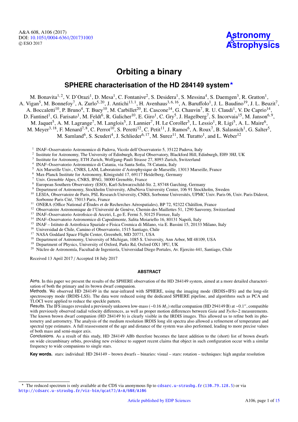 Orbiting a Binary SPHERE Characterisation of the HD 284149 System?