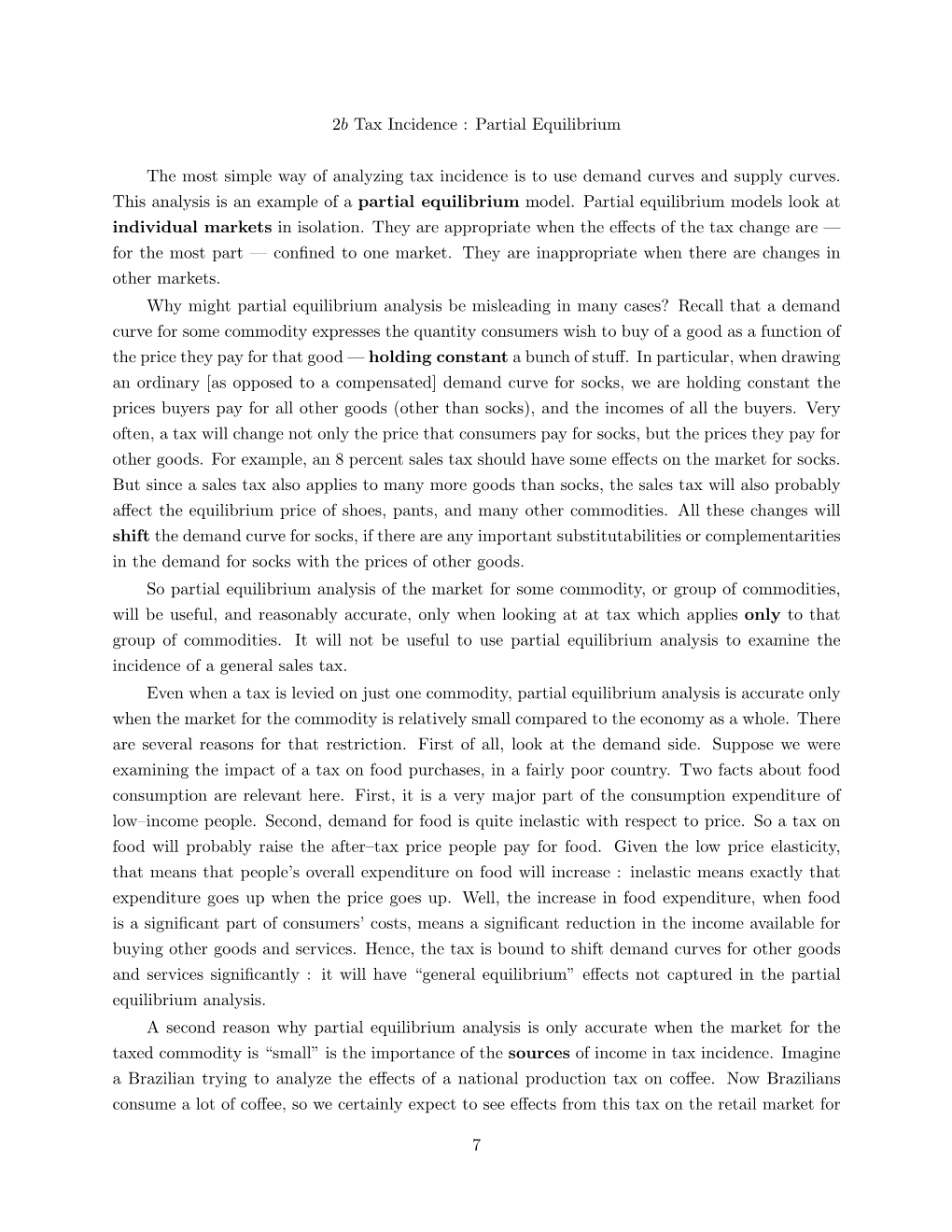 2B Tax Incidence : Partial Equilibrium the Most Simple Way of Analyzing