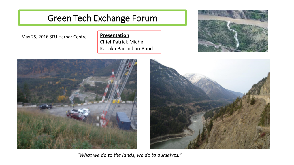 Green Tech Exchange Forum