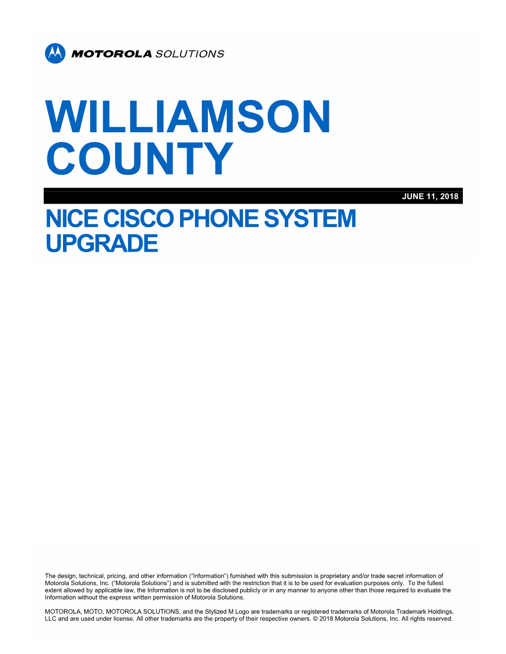 Motorola SOW NICE-CISCO Integratin