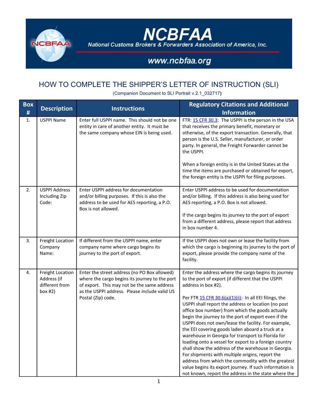 How to Complete the Shipper S Letter of Instruction (Sli)