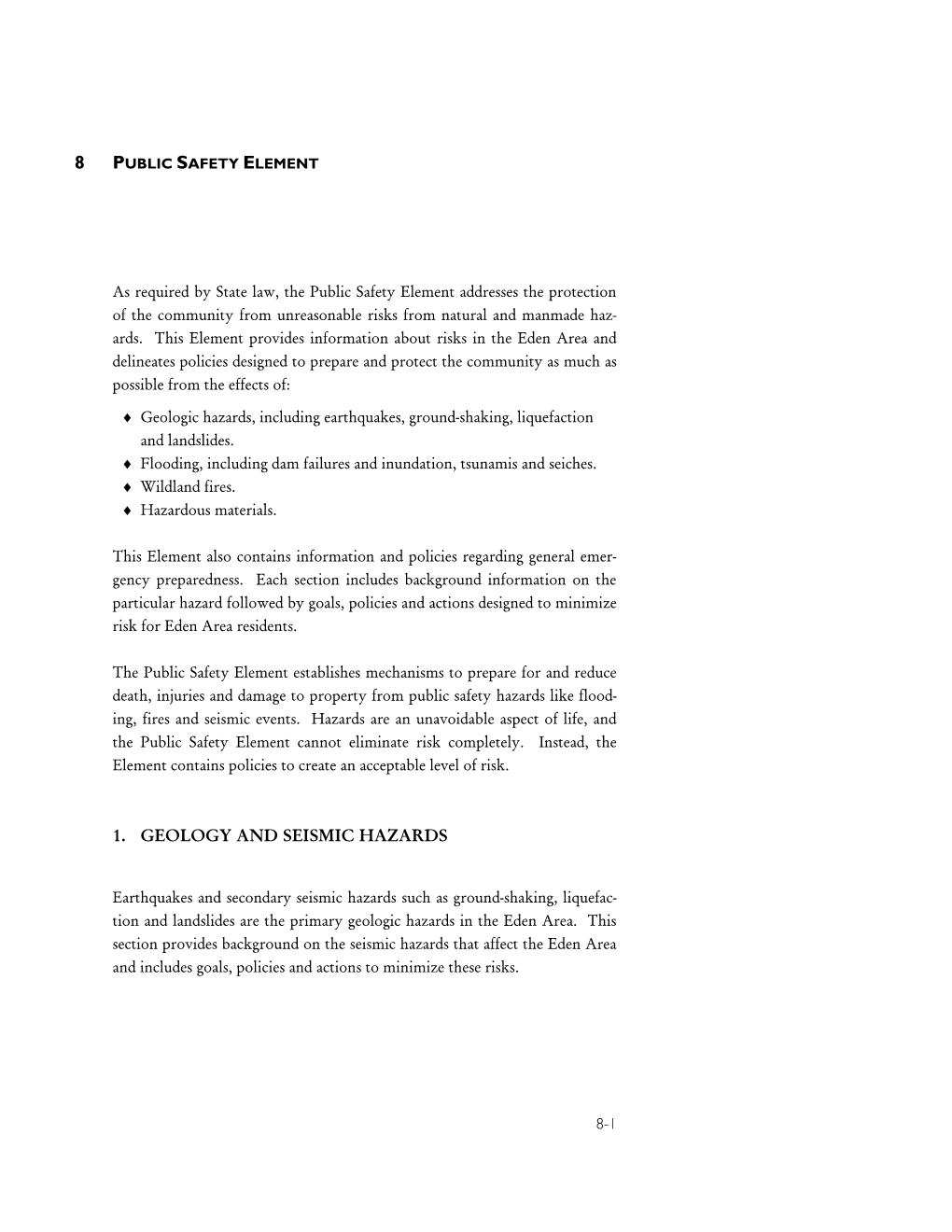 1. Geology and Seismic Hazards