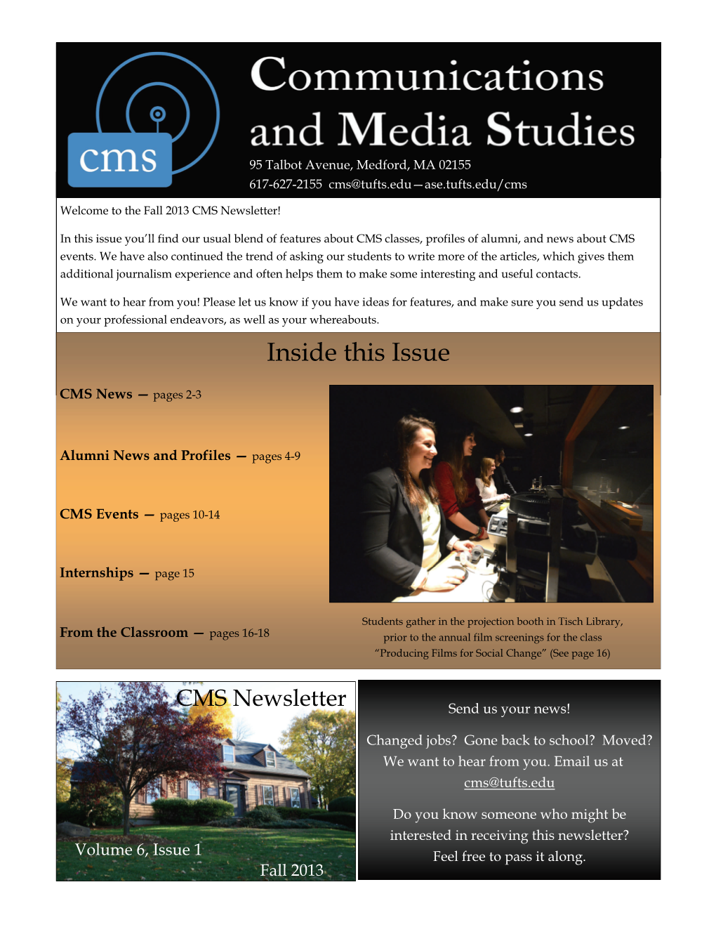 Fall 2013 CMS Newsletter!