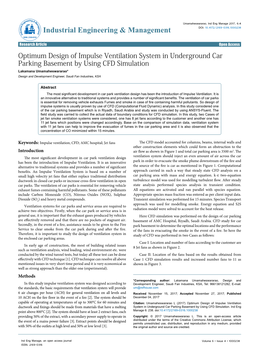 Optimum Design of Impulse Ventilation System in Underground