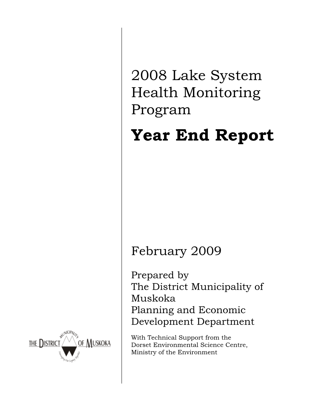 Lake Water Quality Program Components