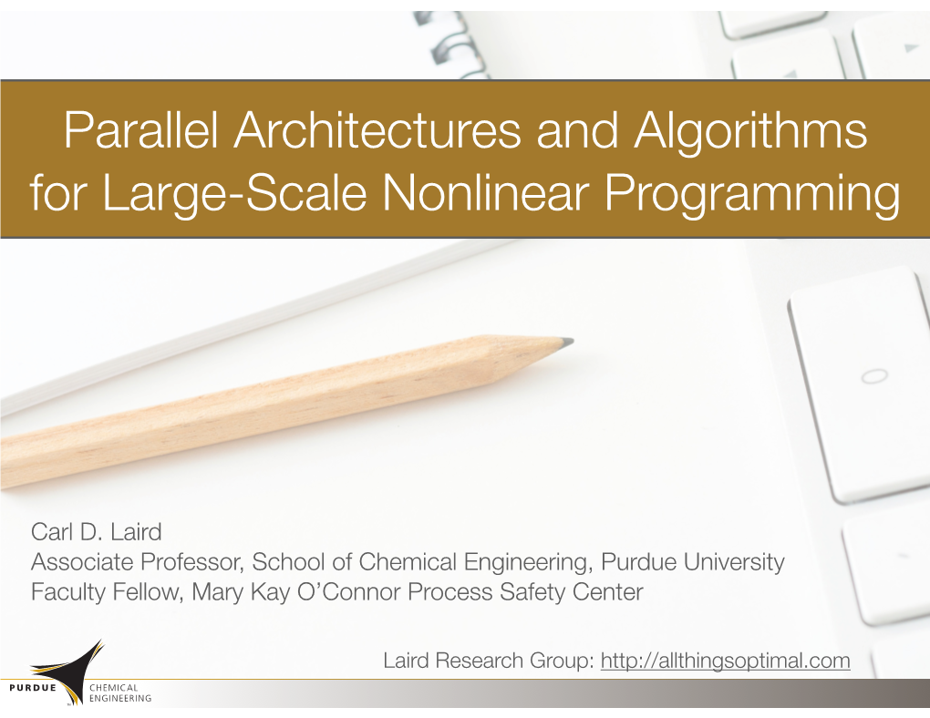 Parallel Architectures and Algorithms for Large-Scale Nonlinear Programming