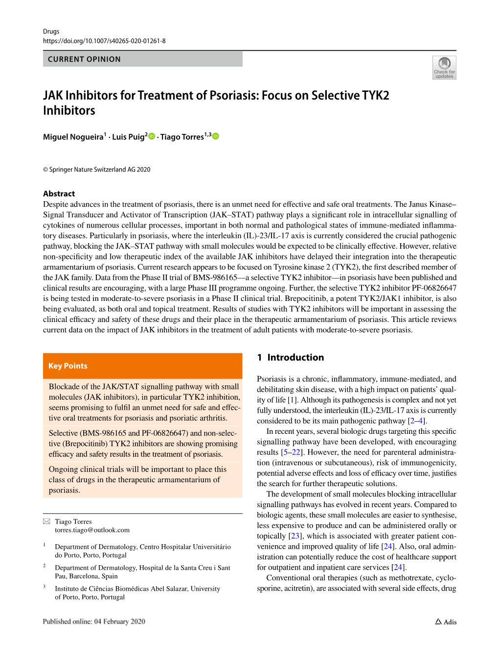 JAK Inhibitors for Treatment of Psoriasis: Focus on Selective TYK2 Inhibitors