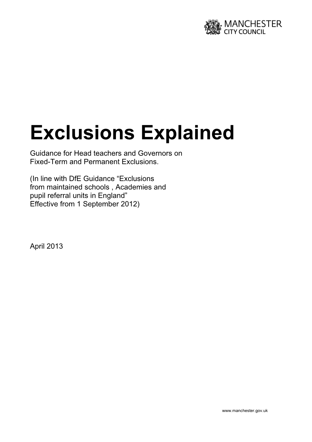 Reasons for Exclusion